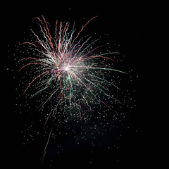 Fireworks on black
