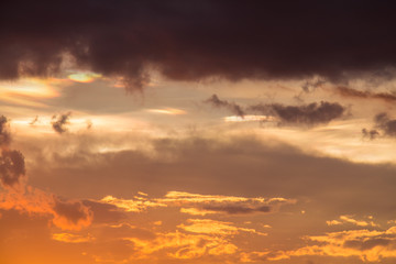 Sunset with beautiful  sky at twilight time