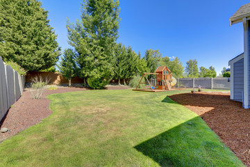Playground for kids on backyard