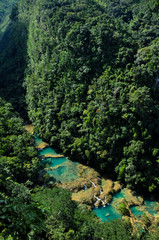 Fototapeta na wymiar Semuc Champey natural swimming pools, Guatemala