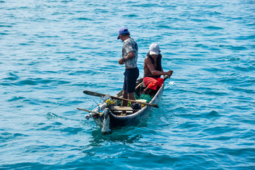 Selling food in the Panama San Blas Islands