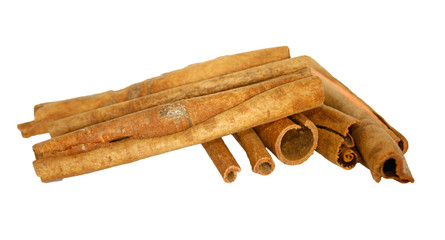 Cinnamon isolated on white