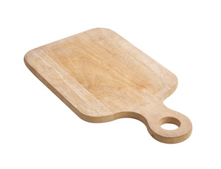 wooden tray on white background