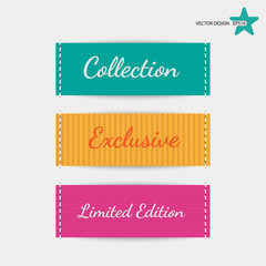 Clothing labels. Vector.