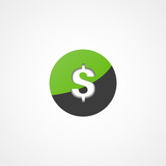 us dollar green web icon