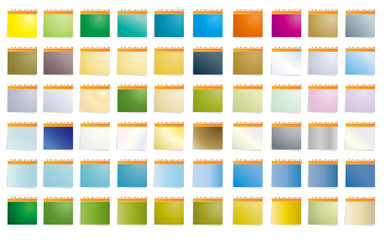 Set of 60 colored stick notes