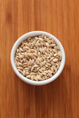 Pearl barley in a bowl