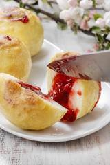 Baked apples stuffed with jam