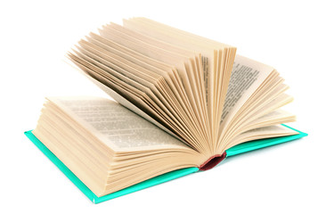 The open book. On white background.