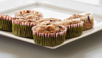 Homemade Blueberry Muffin for Christmas close up