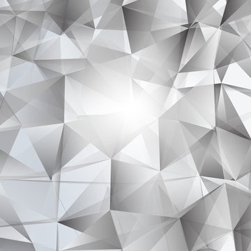 Black and White Abstract Triangles Vector Background | EPS10 Business Layout