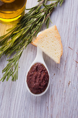 Tapenade. Appetizer from olives.