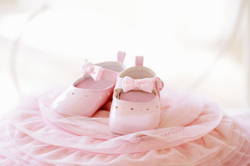 Pink baby girl shoes