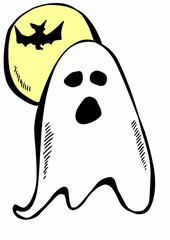 doodle ghost, Halloween