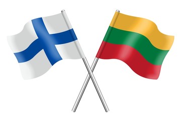 Flags: Finland and Lithuania
