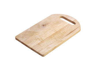 wooden tray on white background