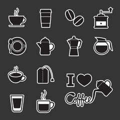 Fototapeta na wymiar coffee and tea icon