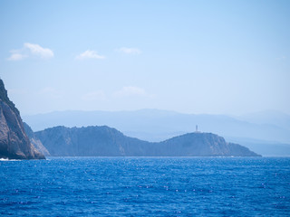 Cape lighthouse of Lefkas island
