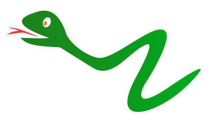 Green Cartoon snake