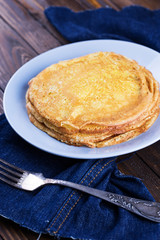 Pancakes on plate