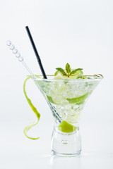 Orange Lime over white background