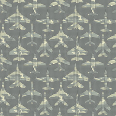 naadloos patroon met militaire vliegtuigen 02