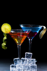 Martini cocktail at the beach