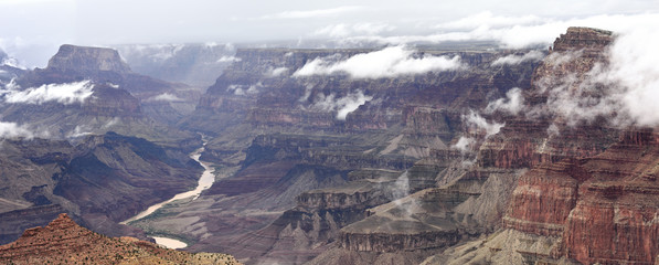 Fototapeta premium Foggy Grand Canyon