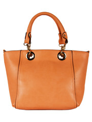 Women leather bag isolated over white