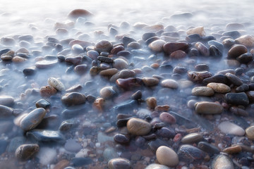 Fototapeta na wymiar pebbles on the beach.
