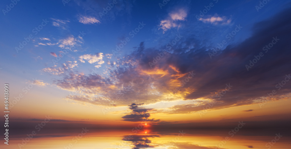 Canvas Prints sunrise over ocean.