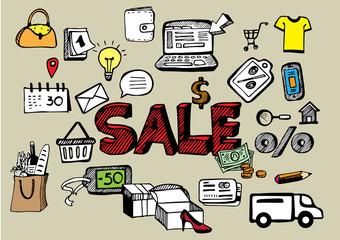 set shoping retail concept