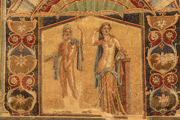 Close up des Mosaik, Herkulaneum - Casa di Nettuno e Anfitrite