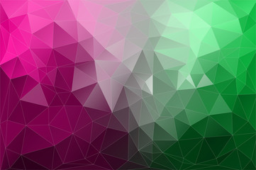 Obraz premium Abstract green and violet polygonal background.