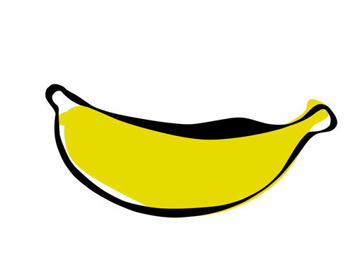 doodle banana stylized