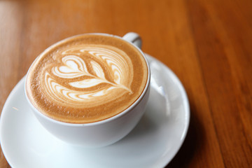 coffee on wood background