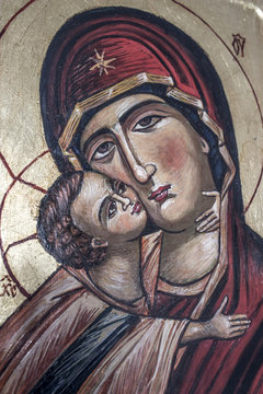 traditional orthodox icon of Mother Mary