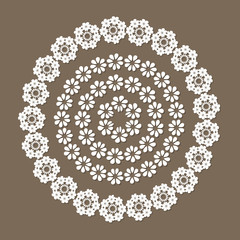 Muster kreisförmig Serviette braun