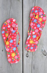 Pair of colourful slippers