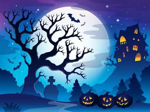 Spooky tree theme image 3