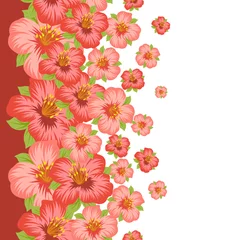 Foto op Plexiglas Seamless floral pattern with pretty stylized flowers. © incomible