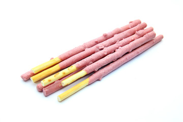 Strawberry biscuit sticks