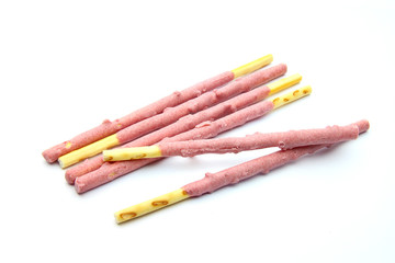 Strawberry biscuit sticks