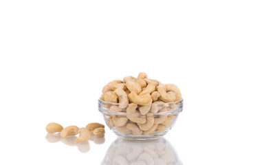 Bowl full of cashew nuts.
