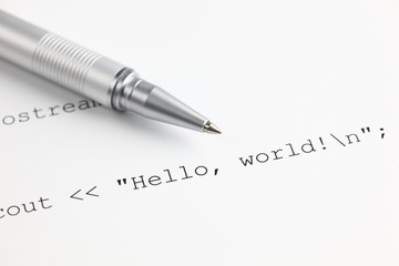Program code "Hello, world!"