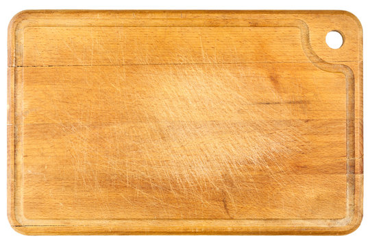 Fototapeta Wooden chopping board isolated on white