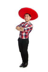 Funny mexican with sombrero in concept