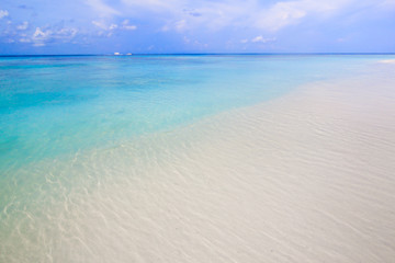 Fototapeta na wymiar White sand beach of Andaman Sea in Tachai island - Thailand