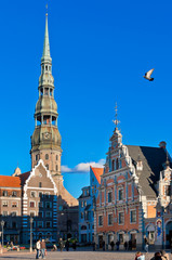 Obraz premium A town hall area is in Riga