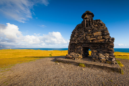 Sculpture of Bardur in the Snaefellsness peninsula, West Iceland